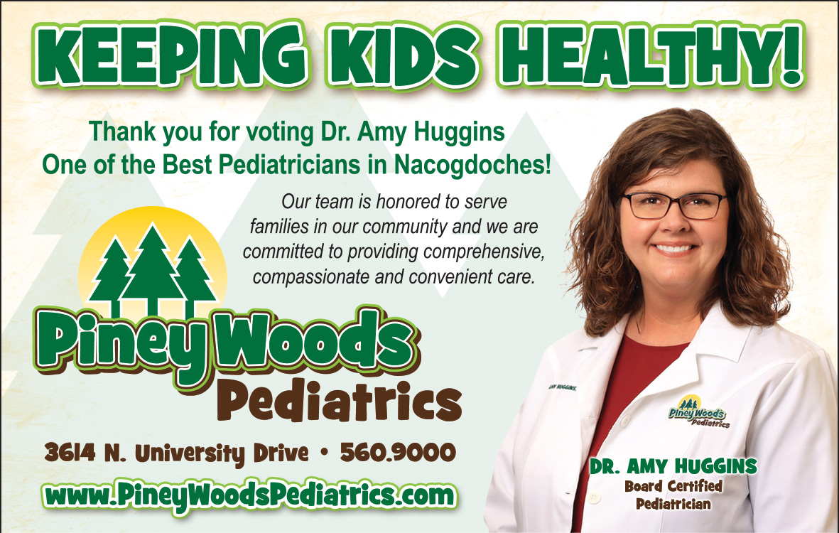 Dr. Amy Huggins Named One of the Best Pediatricians of Nacogdoches